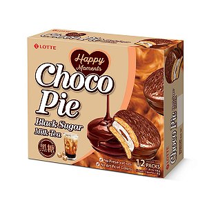 Caixa Alfajor Coreano Choco Pie 12un Chocolate com Açucar Mascavo e Leite