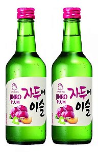 Kit 2 Sojus Jinro Plum Aroma De Ameixa - 360Ml