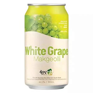 Coquetel Alcoólico Gasificado de Arroz Coreano Makgeolli Sabor Uva - 350ml