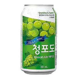 Refrigerante Coreano- Sabor Uva Verde- Ilhwa 350Ml