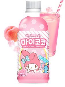 Bebida Saborizada de Pêssego com pedaços de Coco Sanrio (Hello Kitty) - 340mL