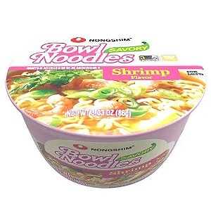 Lamen Bowl Noodle Shrimp Savory- Nongshim Camarão 86g