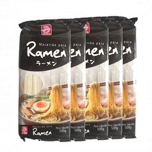 Kit 5 Pacotes de Macarrão para Ramen Alfa 500g