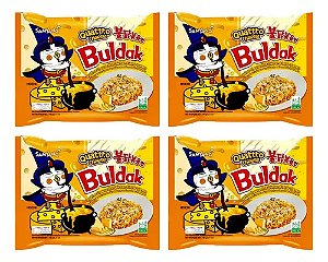 Kit 4 Lámen Coreano Buldak Hot Chicken Quatro Queijos – Samyang 145g