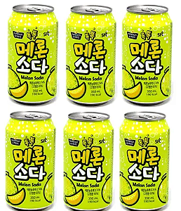 Kit 6 Refrigerante Coreano Sabor Melão Nutriton & Taste – 350mL