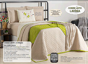 COBRE LEITO.QUEEN LAVÍNIA 5 PEÇAS