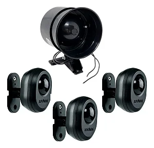 Kit 3 Sensor De Presença Movimento 1 Sirene Alarme Bivolt