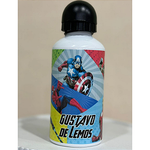 Garrafa Squeeze de Alumínio Branca Personalizada