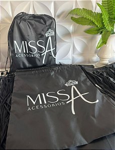 Mochila de Nylon Preta Alça Preta