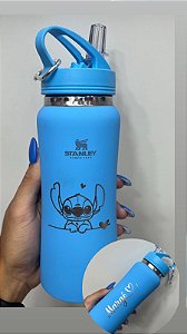 Garrafa térmica de 600ml emborrachada embaixo, personalizada a Laser.