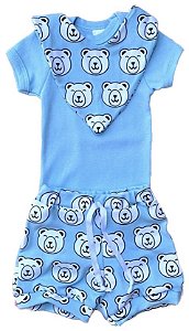 Conjunto Infantil Azul Estampado