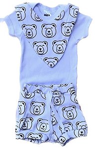 Conjunto Infantil Branco Estampado