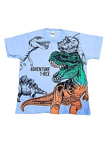Camiseta Infantil Dinossauro - Azul