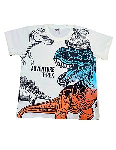 Camiseta Infantil Dinossauro - Branca