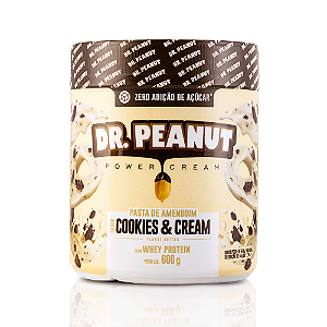 Pasta de Amendoim Dr. Peanut 600g - Sabor Cookies and Cream
