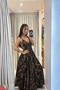 Vestido pipa ( fios dourados )