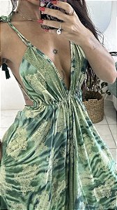 Vestido verde gold