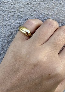 Anel ajustável dedinho banhado a ouro 18k