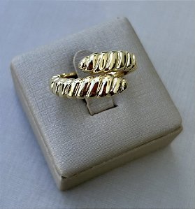 Anel ajustável snake em banho de ouro 18k