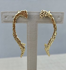 Ear Cuff robusto com banho de ouro 18k
