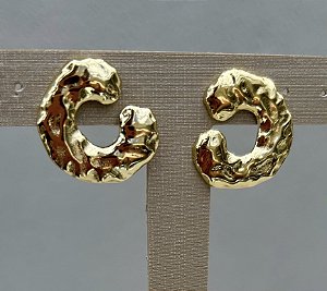 Brinco Luna em banho de ouro 18k