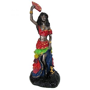 Estatuá Cigana Sete Saias 27cm - Colorida