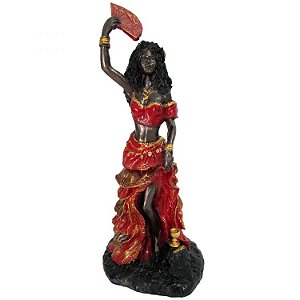 Estatua Pomba Gira Sete Saias 27cm - Vermelha