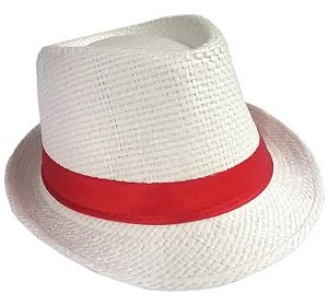Chapéu Panamá Zé Pelintra Malandros Faixa Vermelha ou Preta