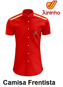 CAMISA MASCULINA VERMELHA - FRENTISTA