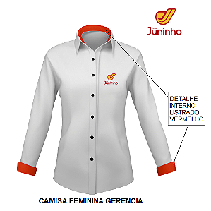 CAMISA FEMININA BRANCA MANGA LONGA ( GERENCIA GERAL )