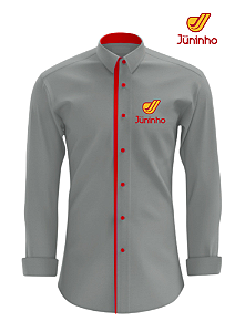 CAMISA MASCULINA CINZA ( GERENTE DE LOJA ) MANGA LONGA