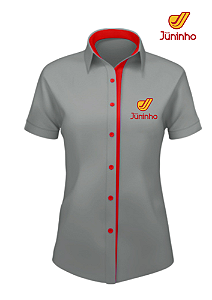 CAMISA FEMININA MANGA CURTA - COR CINZA ( GERENTE DE LOJA )