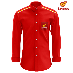 CAMISA MASCULINA MANGA LONGA FRENTISTA COR - VERMELHA