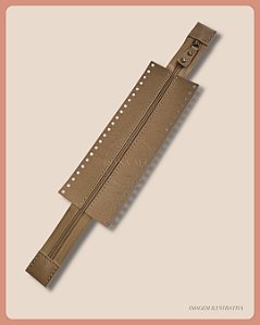 Zíper para Bolsa de Crochê Bege - M