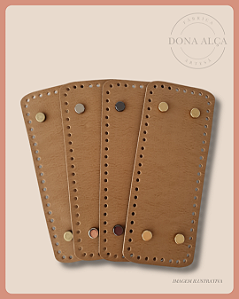 Fundo para Bolsa de Crochê retangular P com Bailarina - Bege (8x20) Furos 3mm