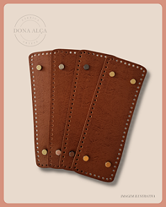 Fundo para Bolsa Retangular M com Bailarina - Caramelo (9x25) Furos 3mm
