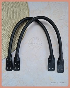 Alça Clássica para Bolsa de Crochê P - Preta