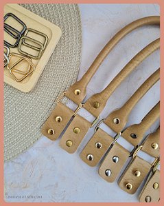 Alça Clássica com Porta Alças para Bolsa P - Bege