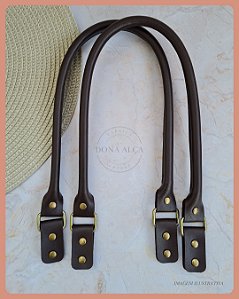 Alça Clássica com Porta Alças para Bolsa M - Café