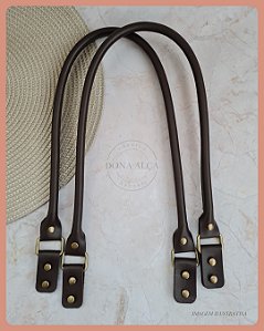 Alça Clássica com Porta Alças para Bolsa G - Café