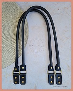 Alça Clássica com Porta Alças para Bolsa G - Preta