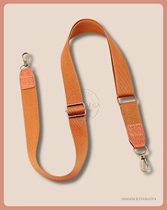 Alça Tiracolo em Fita com Regulador para Bolsa - Caramelo (3cm)