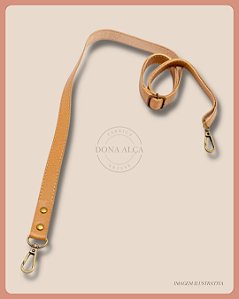 Alça Tiracolo com Regulador para Bolsa - Bege (2cm)