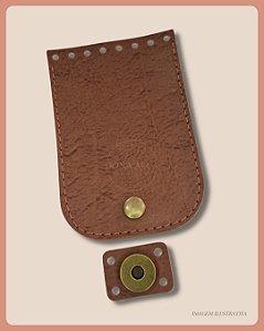 Aba para Bolsa de Crochê P - Caramelo (8X12)