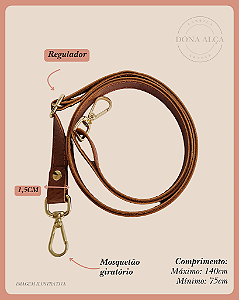 Alça Tiracolo com Regulador 1,5cm - Linha Básica