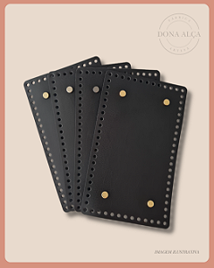 Fundo para Bolsa Retangular com Bailarina - Preto (15x25)