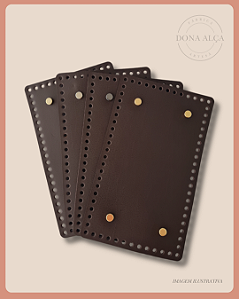 Fundo para Bolsa Retangular com Bailarina - Café (15x25)