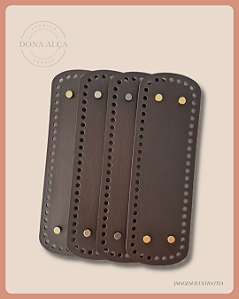 Fundo para Bolsa Retangular com Bailarina - Café (10x30)