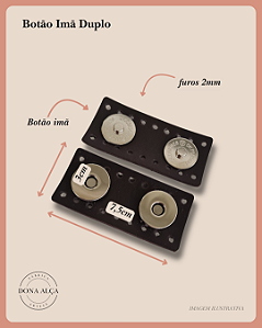 Botão imã Duplo - Café
