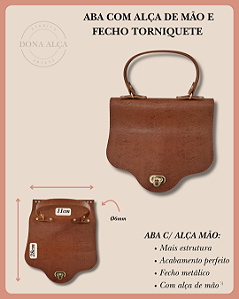 Aba com Alça de Mão e Fecho Torniquete (22x28)
